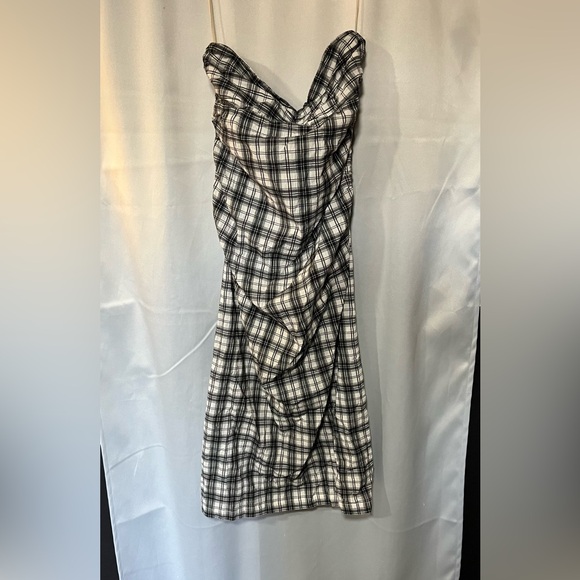 NWT Free People Endless Summer Brandie Plaid Midi Dress Tube Natural Combo - Picture 6 of 11